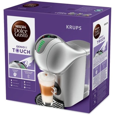 Кавоварка Krups капсульна Dolce Gusto Genio S Touch, 0.8л, капсули, сенcорне керування, сріблястий (KP440E10)