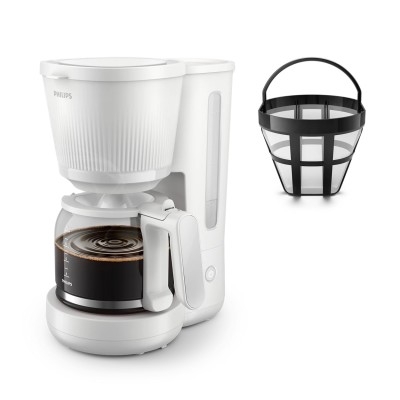 Кавоварка Philips крапельна 3000 Series, 1.38л, мелена, підтримка температури, білий (HD7411/00) Кавоварка Philips крапельна 3000 Series, 1.38л, мелена, підтримка температури, білий (HD7411/00)