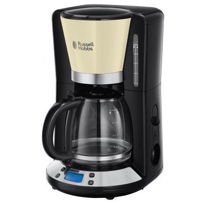 Кавоварка Russell Hobbs крапельна Colours Plus 1.25л, мелена, чорно-бежевий (24033-56) Кавоварка Russell Hobbs крапельна Colours Plus 1.25л, мелена, чорно-бежевий (24033-56)