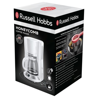 Кавоварка Russell Hobbs крапельна Honeycomb 1.25л, мелена, білий (27010-56)