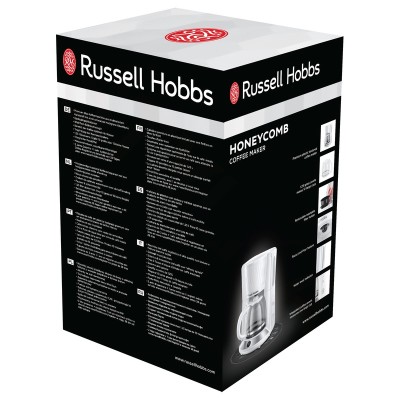 Кавоварка Russell Hobbs крапельна Honeycomb 1.25л, мелена, білий (27010-56)