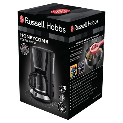Кавоварка Russell Hobbs крапельна Honeycomb 1.25л, мелена, чорний (27011-56)