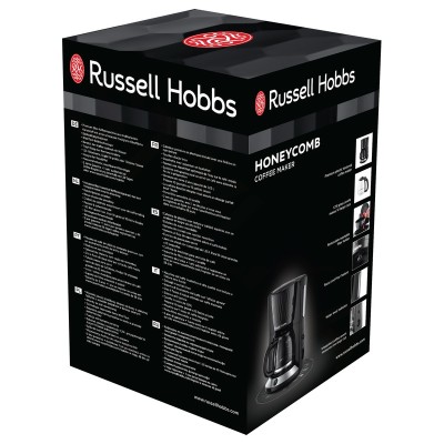 Кавоварка Russell Hobbs крапельна Honeycomb 1.25л, мелена, чорний (27011-56)