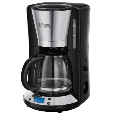 Кавоварка Russell Hobbs крапельна Victoty 1.25л, мелена, чорно-сріблястий (24030-56) Кавоварка Russell Hobbs крапельна Victoty 1.25л, мелена, чорно-сріблястий (24030-56)