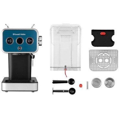 Кавоварка Russell Hobbs ріжкова Distinctions Ocean 1.1л, мелена + чалди, синьо-сріблястий (26451-56) Кавоварка Russell Hobbs ріжкова Distinctions Ocean 1.1л, мелена + чалди, синьо-сріблястий (26451-56)