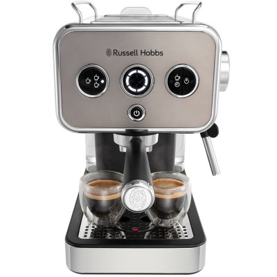 Кавоварка Russell Hobbs ріжкова Distinctions Titanium 1.1л, мелена + чалди, сріблястий (26452-56) Кавоварка Russell Hobbs ріжкова Distinctions Titanium 1.1л, мелена + чалди, сріблястий (26452-56)