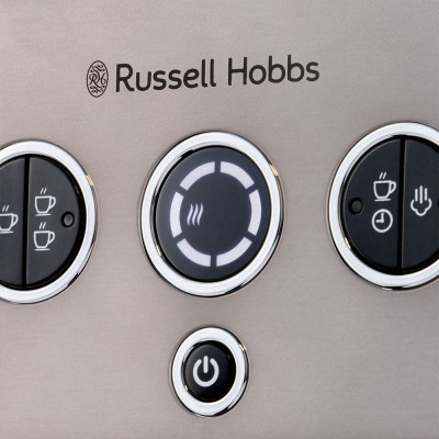 Кавоварка Russell Hobbs ріжкова Distinctions Titanium 1.1л, мелена + чалди, сріблястий (26452-56) Кавоварка Russell Hobbs ріжкова Distinctions Titanium 1.1л, мелена + чалди, сріблястий (26452-56)