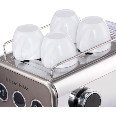 Кавоварка Russell Hobbs ріжкова Distinctions Titanium 1.1л, мелена + чалди, сріблястий (26452-56) Кавоварка Russell Hobbs ріжкова Distinctions Titanium 1.1л, мелена + чалди, сріблястий (26452-56)