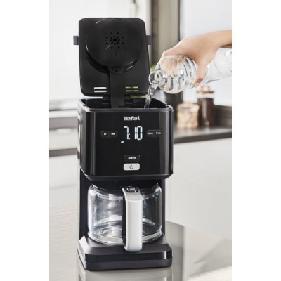 Кавоварка Tefal крапельна Smart&light 1.25л, мелена, таймер включення, годинник, чорний (CM600810) Кавоварка Tefal крапельна Smart&light 1.25л, мелена, таймер включення, годинник, чорний (CM600810)