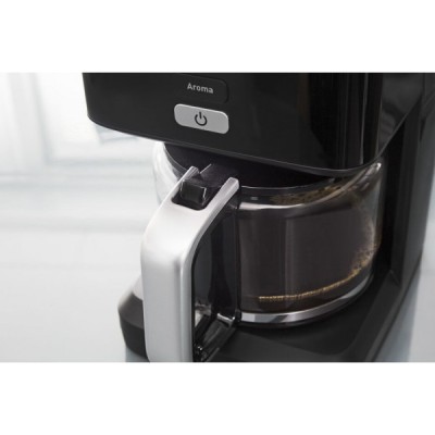 Кавоварка Tefal крапельна Smart&light 1.25л, мелена, таймер включення, годинник, чорний (CM600810) Кавоварка Tefal крапельна Smart&light 1.25л, мелена, таймер включення, годинник, чорний (CM600810)