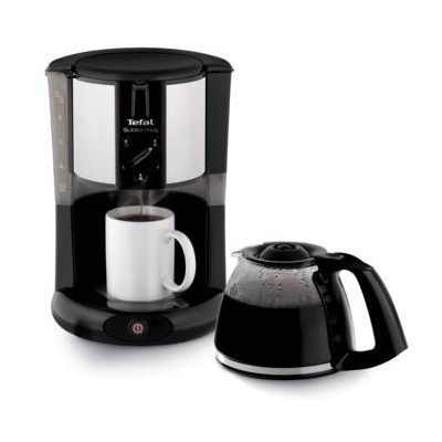 Кавоварка Tefal крапельна Subito Mug 1.25л, мелена, чорно-сріблястий (CM290838) Кавоварка Tefal крапельна Subito Mug 1.25л, мелена, чорно-сріблястий (CM290838)
