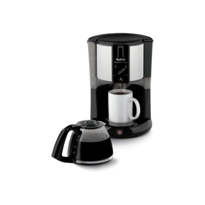 Кавоварка Tefal крапельна Subito Mug 1.25л, мелена, чорно-сріблястий (CM290838) Кавоварка Tefal крапельна Subito Mug 1.25л, мелена, чорно-сріблястий (CM290838)