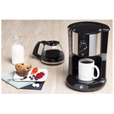 Кавоварка Tefal крапельна Subito Mug 1.25л, мелена, чорно-сріблястий (CM290838) Кавоварка Tefal крапельна Subito Mug 1.25л, мелена, чорно-сріблястий (CM290838)