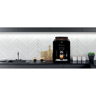 Кавомашина Krups Arabica 1.8л, зерно, ручний капучинатор, LED - дисплей, авторецептів - 3, свій рецепт, чорний (EA817010) Кавомашина Krups Arabica 1.8л, зерно, ручний капучинатор, LED - дисплей, авторецептів - 3, свій рецепт, чорний (EA817010)