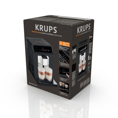 Кавомашина Krups Evidence One 2.3л, зерно, автомат.капучинатор, ОLED диспл, аторец. - 17, свій рецепт, графіт (EA895N10)