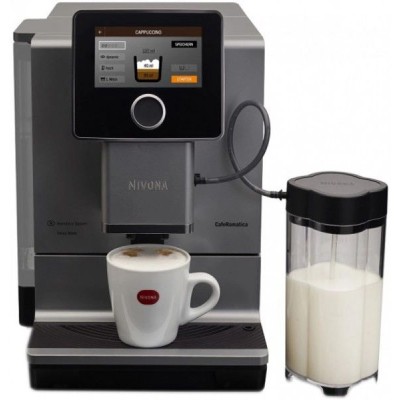 Кавомашина Nivona CafeRomatica 2.2л, зерно + мелена, автомат.капучинатор, авторецептів - 9, чорно - срібний (NICR970)