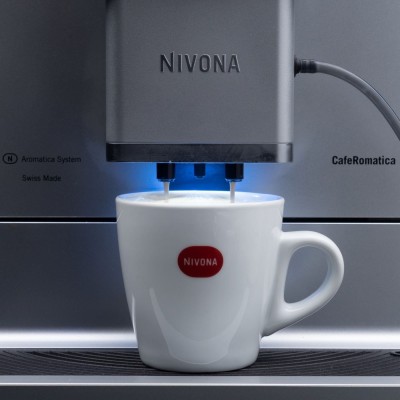Кавомашина Nivona CafeRomatica 2.2л, зерно + мелена, автомат.капучинатор, авторецептів - 9, чорно - срібний (NICR970)