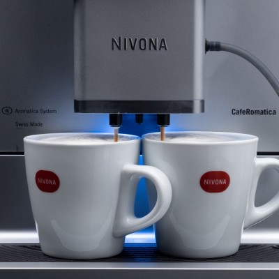 Кавомашина Nivona CafeRomatica 2.2л, зерно + мелена, автомат.капучинатор, авторецептів - 9, чорно - срібний (NICR970)