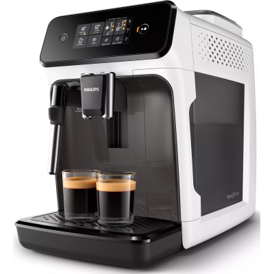 Кавомашина Philips Series 1200 1.8л, зерно + мелена, ручний капучинатор, авторецептів - 2, біло - чорний (EP1223/00)