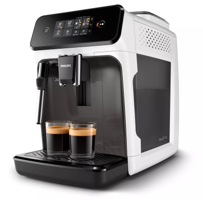 Кавомашина Philips Series 1200 1.8л, зерно + мелена, ручний капучинатор, авторецептів - 2, біло - чорний (EP1223/00)