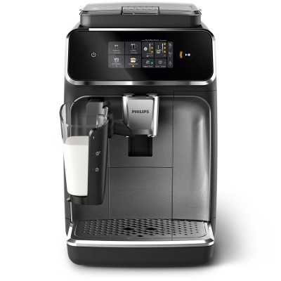 Кавомашина Philips Series 2300 LatteGo, 1.8л, зерно+мелена, автомат.капуч, дисплей, авторецептів -4, чорний (EP2339/40)