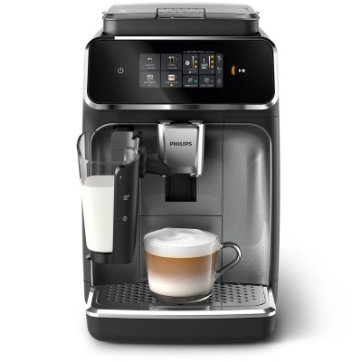 Кавомашина Philips Series 2300 LatteGo, 1.8л, зерно+мелена, автомат.капуч, дисплей, авторецептів -4, чорний (EP2339/40)