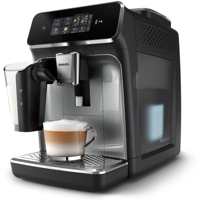 Кавомашина Philips Series 2300 LatteGo, 1.8л, зерно+мелена, автомат.капуч, дисплей, авторецептів -4, чорний (EP2339/40)