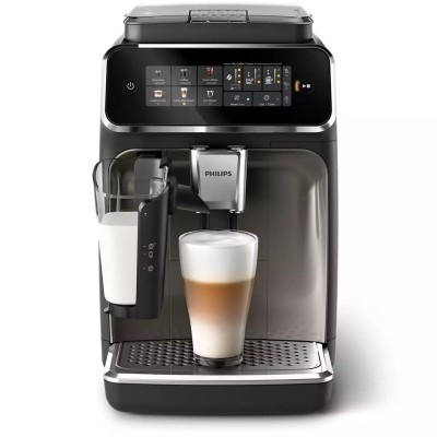 Кавомашина Philips Series 3300 1.8л, зерно + мелена, автомат.капучинатор, дисплей, авторецептів - 6, чорний (EP3347/90)