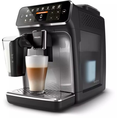 Кавомашина Philips Series 4300 LatteGo, 1.9л, зерно+мелена, автомат.капуч, дисплей, авторецептів -8, чорний (EP4346/71) Кавомашина Philips Series 4300 LatteGo, 1.9л, зерно+мелена, автомат.капуч, дисплей, авторецептів -8, чорний (EP4346/71)