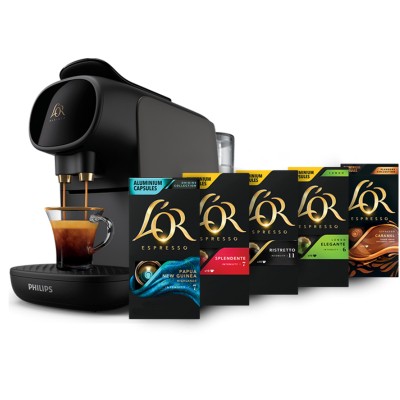Кавомашина Philips капсульна L'OR Barista Sublime, 0.8л, капсули, чорний (LM9012/60) Кавомашина Philips капсульна L'OR Barista Sublime, 0.8л, капсули, чорний (LM9012/60)