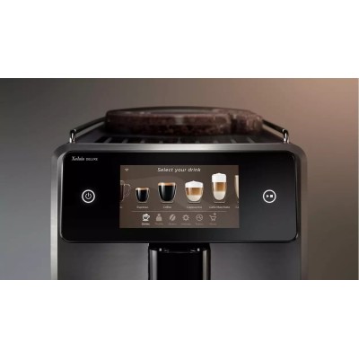 Кавомашина Saeco Xelsis Deluxe 1.7л, зерно + мелена, автомат.капучинатор, авторецептів - 22, сріблястий (SM8889/00) Кавомашина Saeco Xelsis Deluxe 1.7л, зерно + мелена, автомат.капучинатор, авторецептів - 22, сріблястий (SM8889/00)
