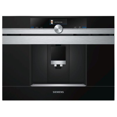 Кавомашина Siemens вбудована, 2.4л, зерно+мелена, автомат.капуч, LED-дисплей, авторецептів -29, чорний (CT718L1B0) Кавомашина Siemens вбудована, 2.4л, зерно+мелена, автомат.капуч, LED-дисплей, авторецептів -29, чорний (CT718L1B0)