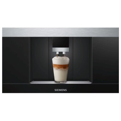 Кавомашина Siemens вбудована, 2.4л, зерно+мелена, автомат.капуч, LED-дисплей, авторецептів -29, чорний (CT718L1B0) Кавомашина Siemens вбудована, 2.4л, зерно+мелена, автомат.капуч, LED-дисплей, авторецептів -29, чорний (CT718L1B0)