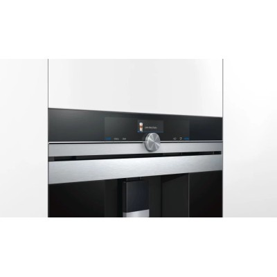 Кавомашина Siemens вбудована, 2.4л, зерно+мелена, автомат.капуч, LED-дисплей, авторецептів -29, чорний (CT718L1B0) Кавомашина Siemens вбудована, 2.4л, зерно+мелена, автомат.капуч, LED-дисплей, авторецептів -29, чорний (CT718L1B0)