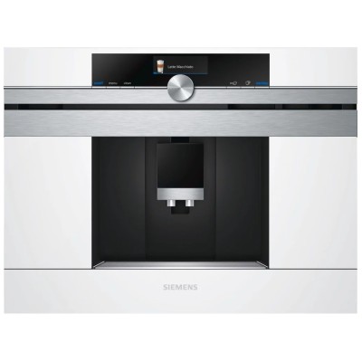 Кавомашина Siemens вбудована, 2.4л, зерно+мелена, автомат.капуч, LED-дисплей, авторецептів -30, білий (CT718L1W0) Кавомашина Siemens вбудована, 2.4л, зерно+мелена, автомат.капуч, LED-дисплей, авторецептів -30, білий (CT718L1W0)