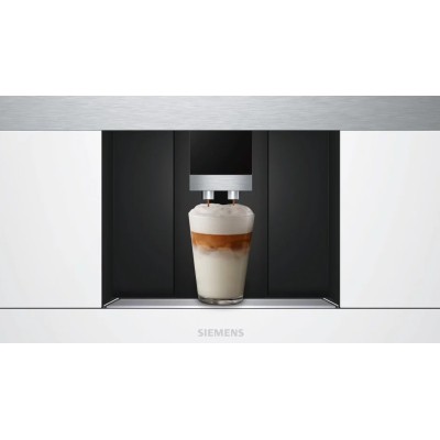 Кавомашина Siemens вбудована, 2.4л, зерно+мелена, автомат.капуч, LED-дисплей, авторецептів -30, білий (CT718L1W0) Кавомашина Siemens вбудована, 2.4л, зерно+мелена, автомат.капуч, LED-дисплей, авторецептів -30, білий (CT718L1W0)