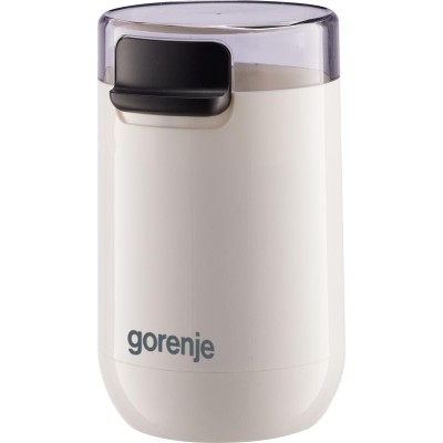 Кавомолка Gorenje роторна 150Вт, об'єм зерен-45г, 3 ступеня помолу, пластик/метал, білий (SMK150SW)