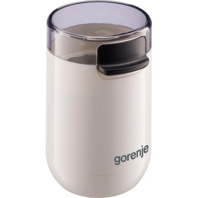 Кавомолка Gorenje роторна 150Вт, об'єм зерен-45г, 3 ступеня помолу, пластик/метал, білий (SMK150SW)