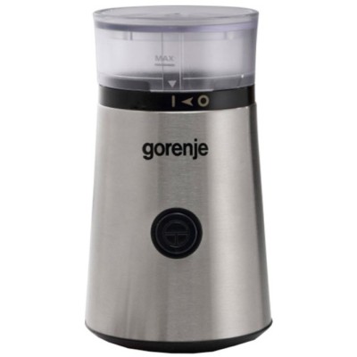 Кавомолка Gorenje роторна 150Вт, об'єм зерен-60г, метал, чорно-сріблястий (SMK150E) Кавомолка Gorenje роторна 150Вт, об'єм зерен-60г, метал, чорно-сріблястий (SMK150E)