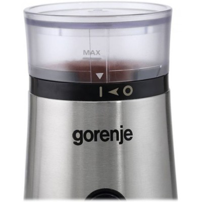 Кавомолка Gorenje роторна 150Вт, об'єм зерен-60г, метал, чорно-сріблястий (SMK150E) Кавомолка Gorenje роторна 150Вт, об'єм зерен-60г, метал, чорно-сріблястий (SMK150E)