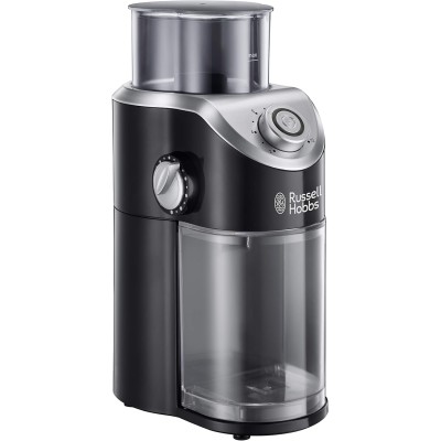 Кавомолка Russell Hobbs жорнова Classic, 140Вт, об'єм зерен-100г, регул.ступеню помолу, пластик, чорний (23120-56) Кавомолка Russell Hobbs жорнова Classic, 140Вт, об'єм зерен-100г, регул.ступеню помолу, пластик, чорний (23120-56)