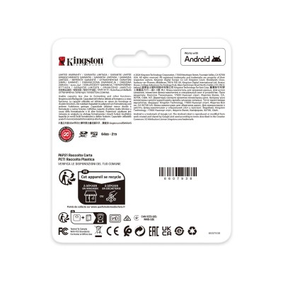Карта пам'яті Kingston SD 256GB C10 UHS-I U3 V30 R200/W160MB/s (SDG4/256GB) Карта пам'яті Kingston SD 256GB C10 UHS-I U3 V30 R200/W160MB/s (SDG4/256GB)