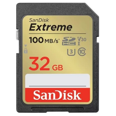 Карта пам'яті SanDisk SD 32GB C10 UHS-I U3 R100/W60MB/s Extreme V30 (SDSDXVT-032G-GNCIN) Карта пам'яті SanDisk SD 32GB C10 UHS-I U3 R100/W60MB/s Extreme V30 (SDSDXVT-032G-GNCIN)