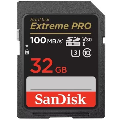 Карта пам'яті SanDisk SD 32GB C10 UHS-I U3 R100/W90MB/s Extreme Pro V30 (SDSDXXO-032G-GN4IN) Карта пам'яті SanDisk SD 32GB C10 UHS-I U3 R100/W90MB/s Extreme Pro V30 (SDSDXXO-032G-GN4IN)