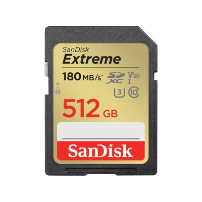 Карта пам'яті SanDisk SD 512GB C10 UHS-I U3 R180/W130MB/s Extreme V30 (SDSDXVV-512G-GNCIN) Карта пам'яті SanDisk SD 512GB C10 UHS-I U3 R180/W130MB/s Extreme V30 (SDSDXVV-512G-GNCIN)