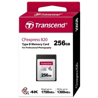 Карта пам'яті Transcend CFexpress 256GB Type B R1700/W1300MB/s (TS256GCFE820) Карта пам'яті Transcend CFexpress 256GB Type B R1700/W1300MB/s (TS256GCFE820)