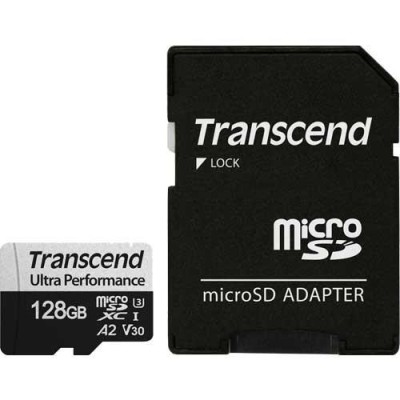 Карта пам'яті Transcend microSD 128GB C10 UHS-I U3 A2 R160/W90MB/s + SD (TS128GUSD340S) Карта пам'яті Transcend microSD 128GB C10 UHS-I U3 A2 R160/W90MB/s + SD (TS128GUSD340S)