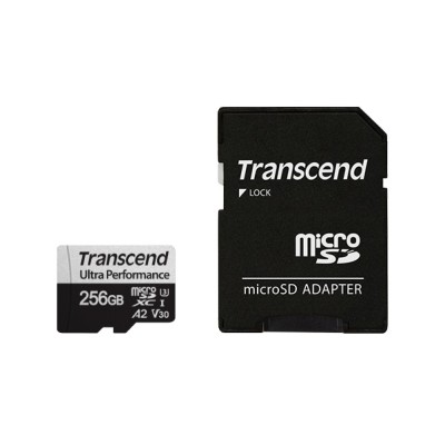 Карта пам'яті Transcend microSD 256GB C10 UHS-I U3 A2 R160/W125MB/s + SD (TS256GUSD340S) Карта пам'яті Transcend microSD 256GB C10 UHS-I U3 A2 R160/W125MB/s + SD (TS256GUSD340S)