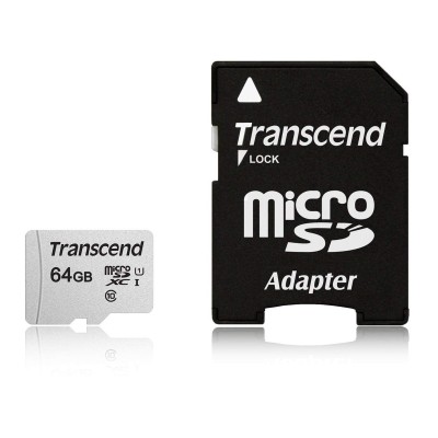 Карта пам'яті Transcend microSD 64GB C10 UHS-I R100/W20MB/s + SD (TS64GUSD300S-A) Карта пам'яті Transcend microSD 64GB C10 UHS-I R100/W20MB/s + SD (TS64GUSD300S-A)