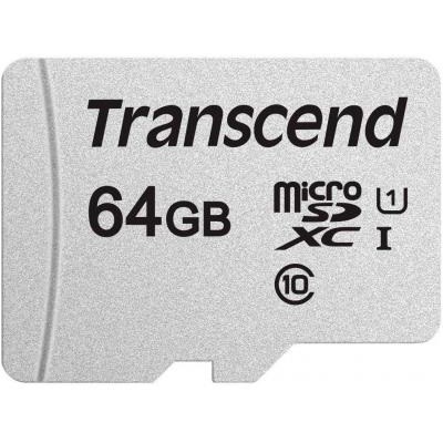 Карта пам'яті Transcend microSD 64GB C10 UHS-I R100/W20MB/s + SD (TS64GUSD300S-A) Карта пам'яті Transcend microSD 64GB C10 UHS-I R100/W20MB/s + SD (TS64GUSD300S-A)